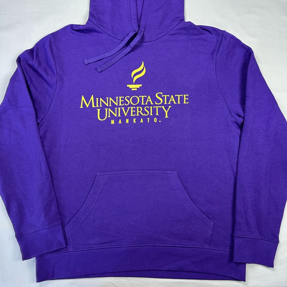 Minnesota State University Mankato Hoodie Men Large Purple‎ Cozy Sweatshirt New - Picture 3 of 9
